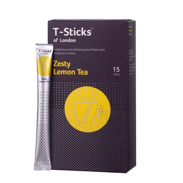 Zesty Lemon T-Sticks of London teas 150 sticks catering box